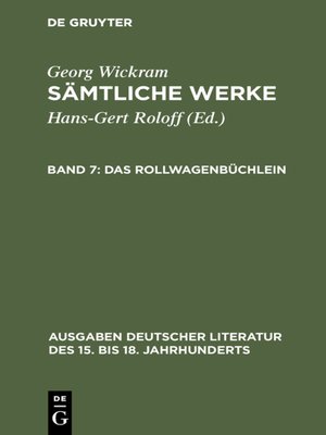cover image of Das Rollwagenbüchlein